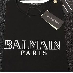 BRAND NEW BALMAIN SHIRT - WHITE TEXT